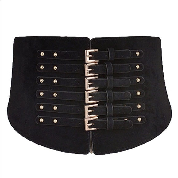 Multi buckle wide belt - Picture 1 of 5